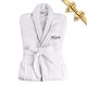 preview thumbnail 5 of 13, Superior 100% Cotton Embroidered Adult Unisex Luxury Bathrobe Small-Medium - Hers
