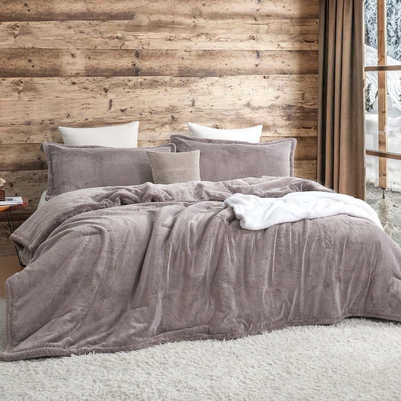 Frosted Cupcakes - Coma Inducer® Oversized Comforter Set - Buttercream Gray - Oversized King