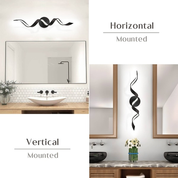 Modern Spiral Design LED Bathroom Vanity Light Dimmable Wall Light On Sale Bed Bath Beyond 36509221