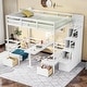 preview thumbnail 11 of 16, Multifunctional Design Full over Full Size Bunk Bed with staircase,the Down Bed can be Convertible to Table Set and Seats.