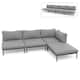 Option Dark Grey - 4PC with 4 Armrest