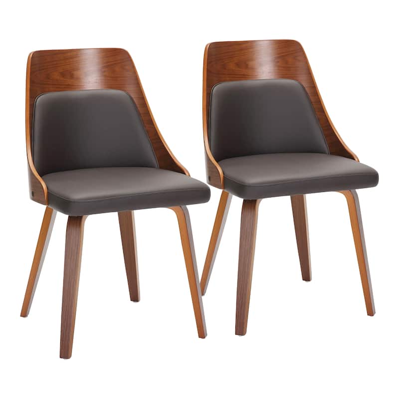 Carson Carrington Vallemala Mid-Century Modern Chair with Bent Wood Legs (Set of 2)