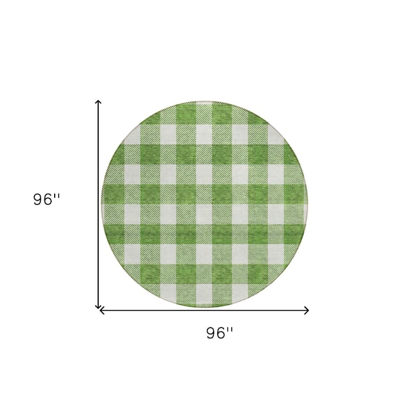HomeRoots Plaid Transitional Rectangle Outdoor Rug