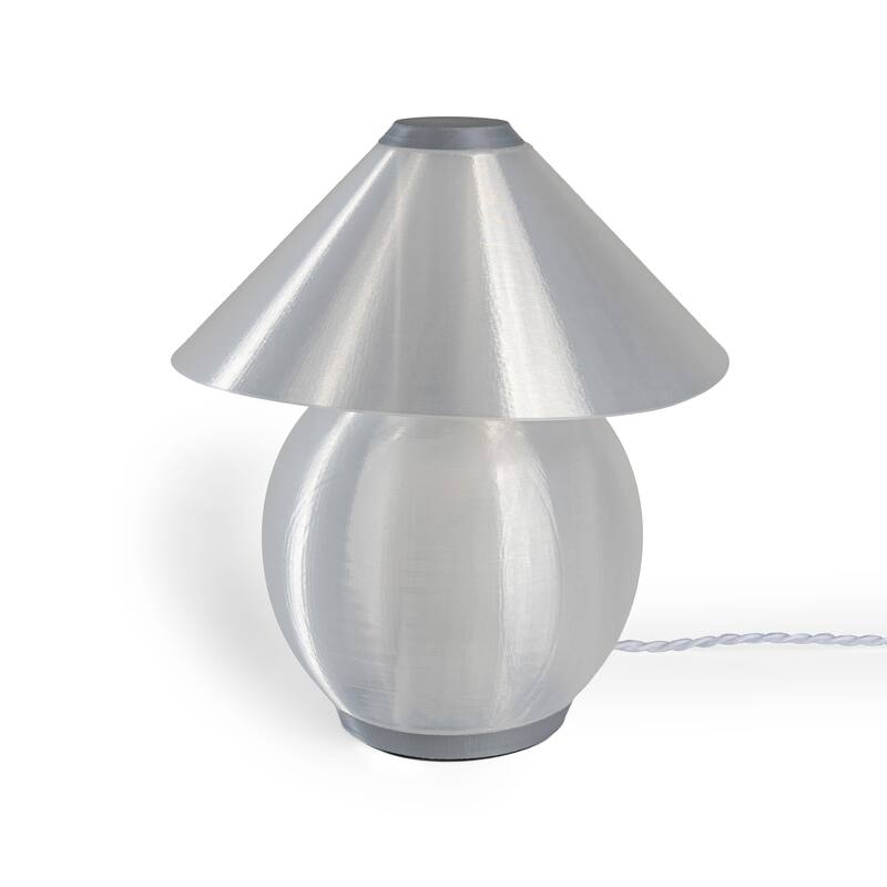 Gema 13" Modern Contemporary Plant-Based PLA 3D Printed Dimmable LED Table Lamp, by JONATHAN Y