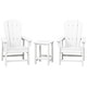 preview thumbnail 155 of 194, Laguna Kids Outdoor Poly Adirondack Chair With Side Table 3-Piece Set White