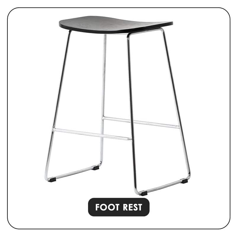 Melrose Modern Wood Saddle Seat Counter Stool by LeisureMod