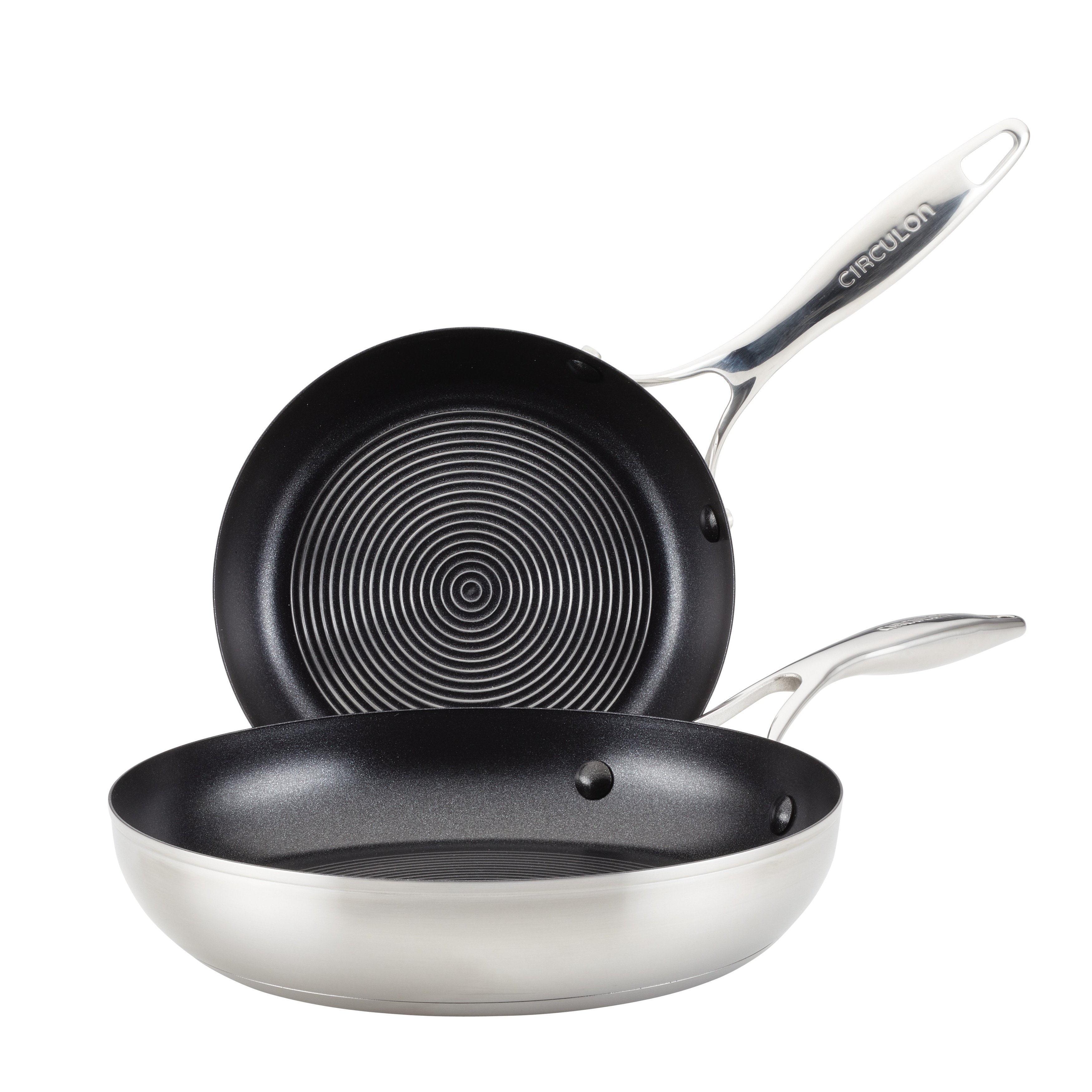 3-Quart Stainless Steel and Hybrid Nonstick Saute Pan with Lid