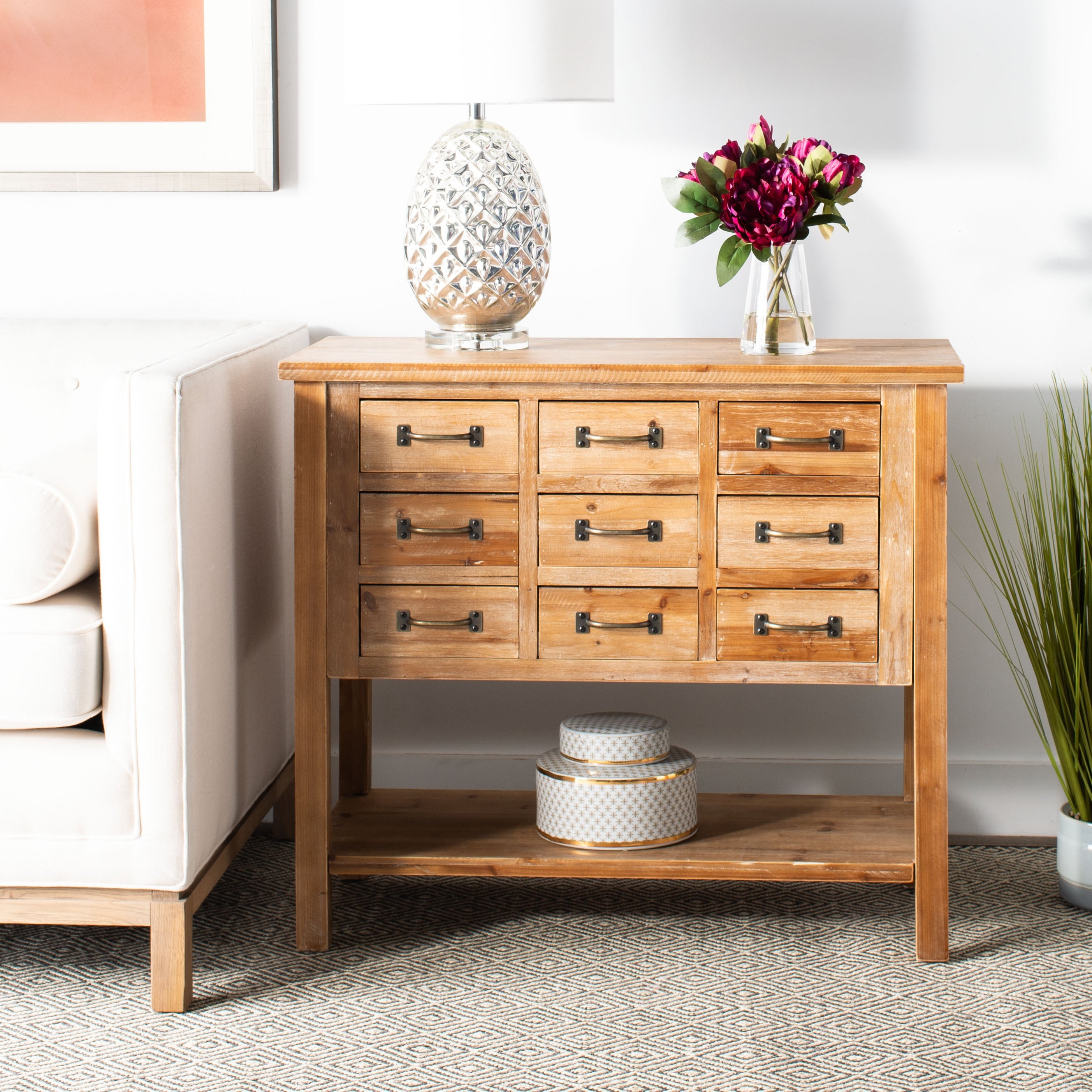 SAFAVIEH Mendie Natural Oak 9-Drawer Chest - On Sale - Bed Bath