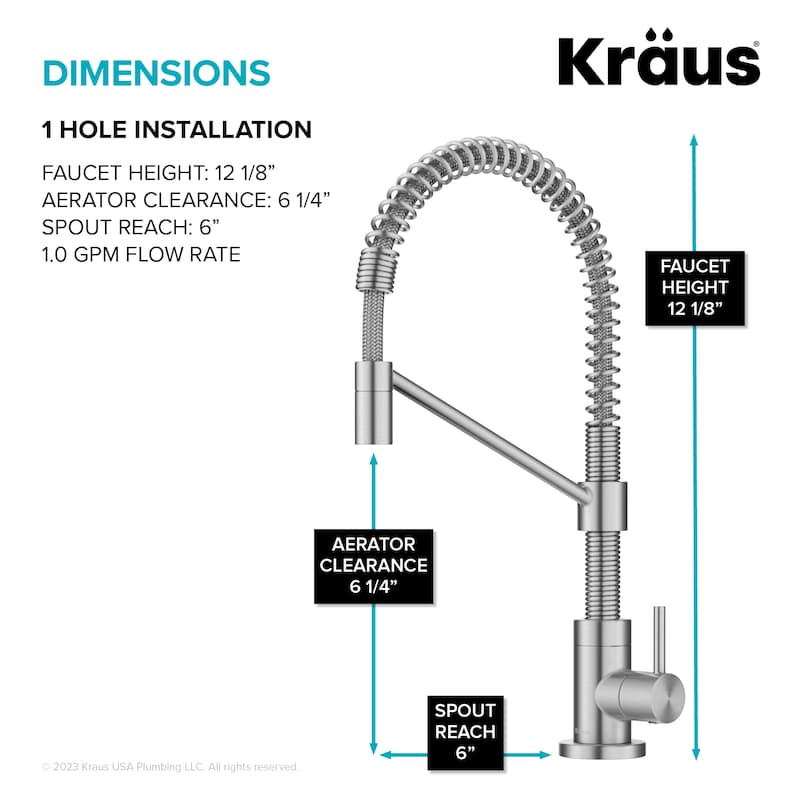 Kraus Bolden 1-Handle Drinking Water Dispenser Beverage Kitchen Faucet