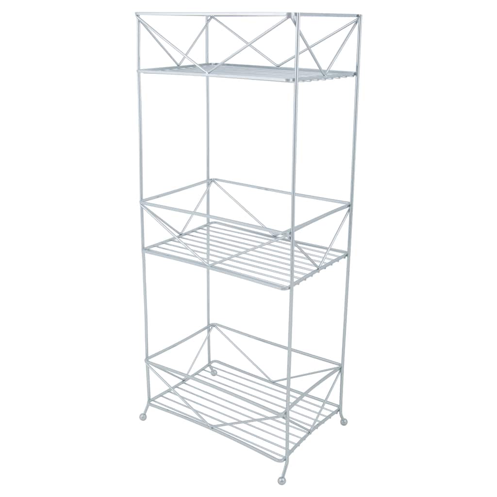 Bath Bliss Geode 3 Tier Spa Tower in Chrome - 10.6"x 7"x 25.3"