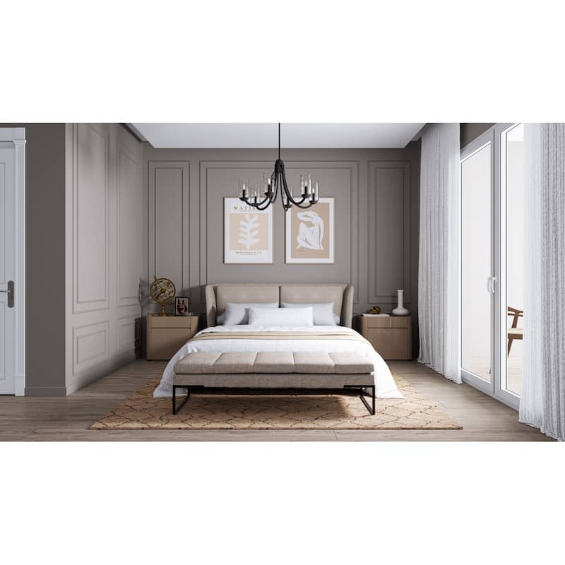 Allard 6-Light Matte Black Chandelier