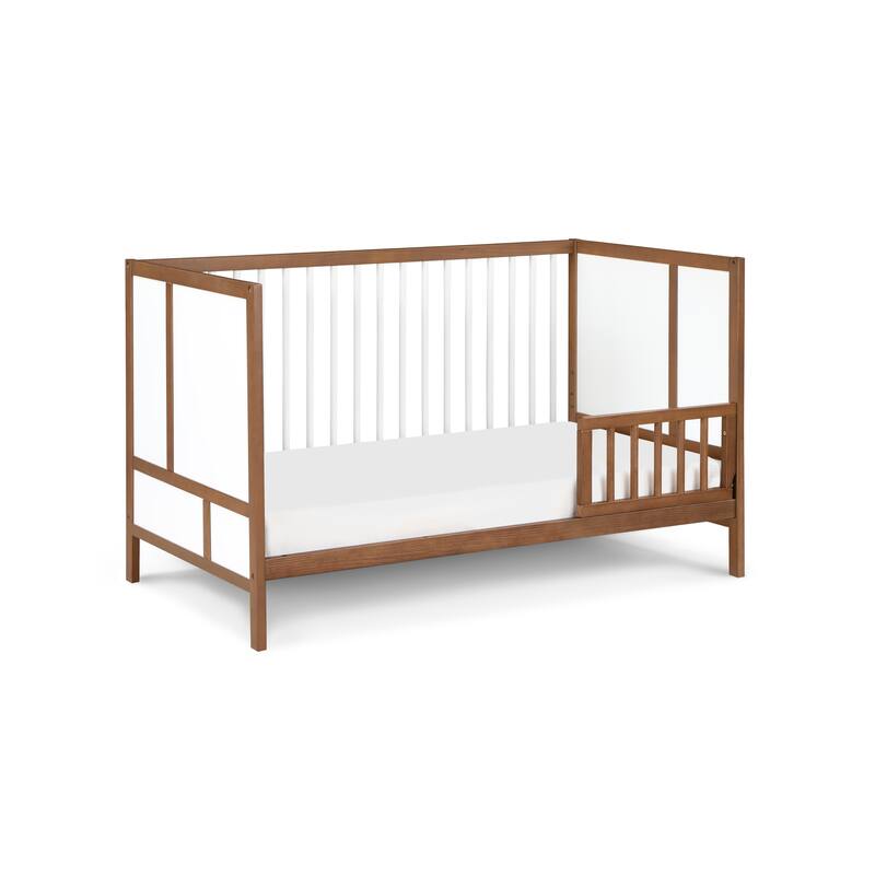 Pixie Finn 3-in-1 Crib in Walnut/White - Walnut