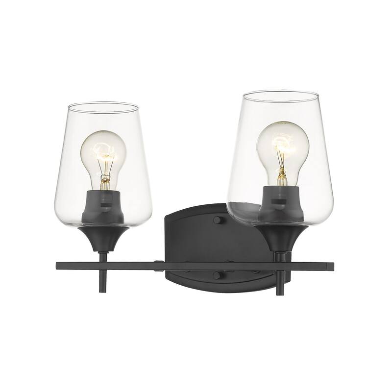 Bellevue Celia 2 Light 15" Wide Bathroom Vanity Light - Matte Black