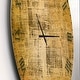preview thumbnail 3 of 7, Designart 'Antique face on Parchment' Oversized Rustic Wall CLock
