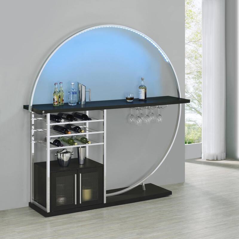 Casey 2-Door Circular LED Home Bar