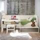 preview thumbnail 1 of 15, Wooden Multi-functional Twin Size Daybed with 2 Drawers & Storage Shelf White