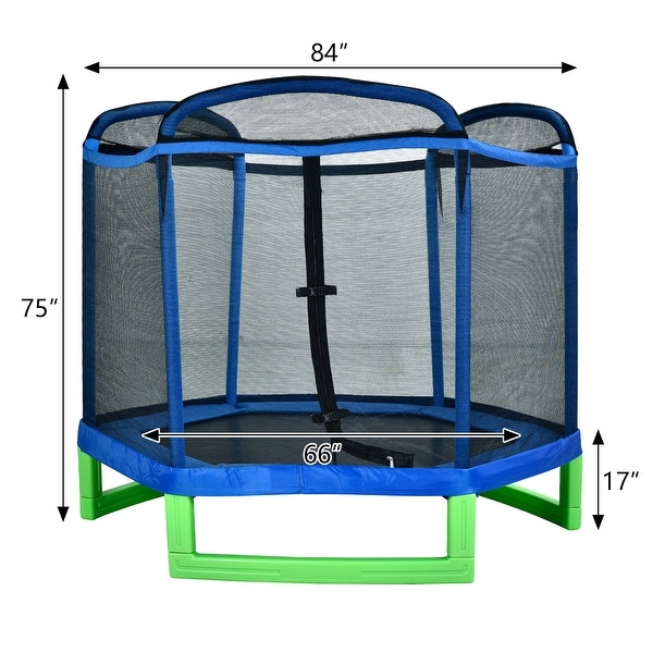 Hexagonal trampoline outlet