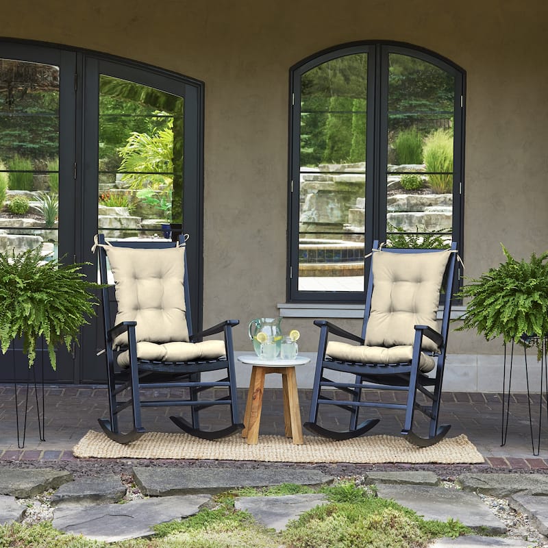 ARDEN Plush Indoor/Outdoor Rocking Chair Cushion Set