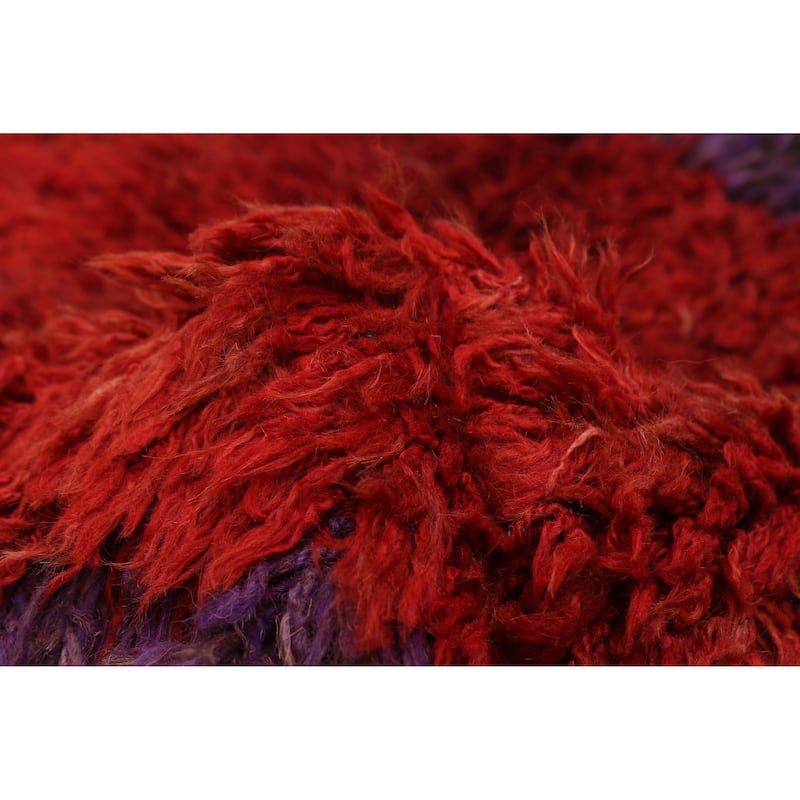 ECARPETGALLERY Hand-knotted Afghan Shiravan Red Wool Rug - 3'0 x 9'10