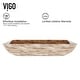 preview thumbnail 30 of 35, VIGO Donatello 23"L x 15"W x 5"H Glass Rectangular Vessel Bathroom Sink