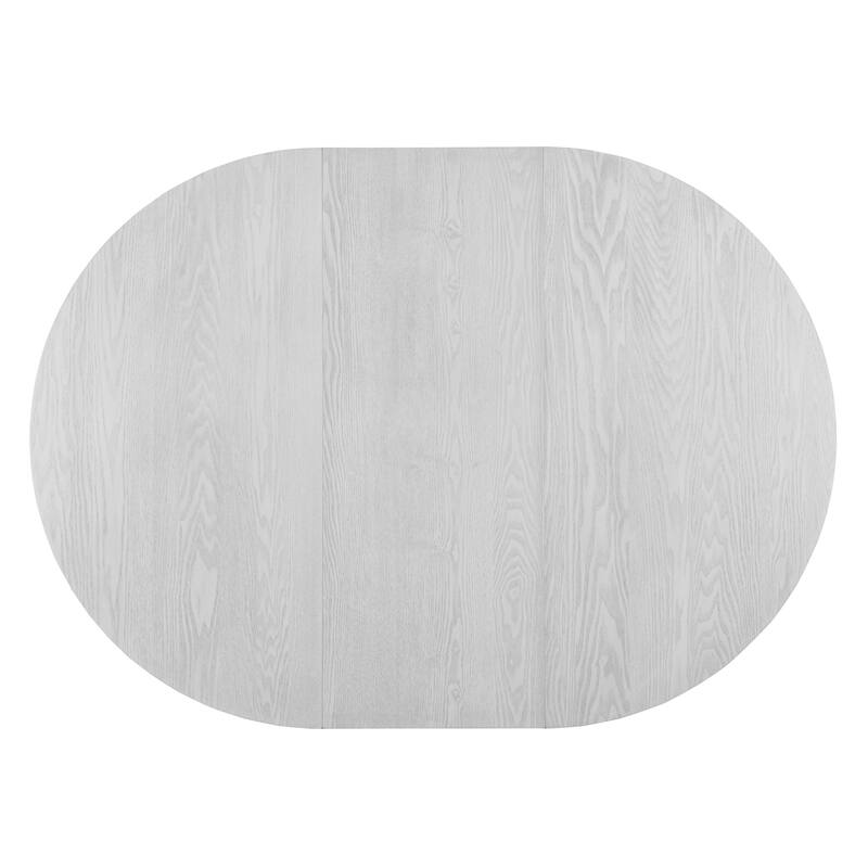 Solid Wood Extendable Round Table and X Back Chairs 5-piece Dining Set
