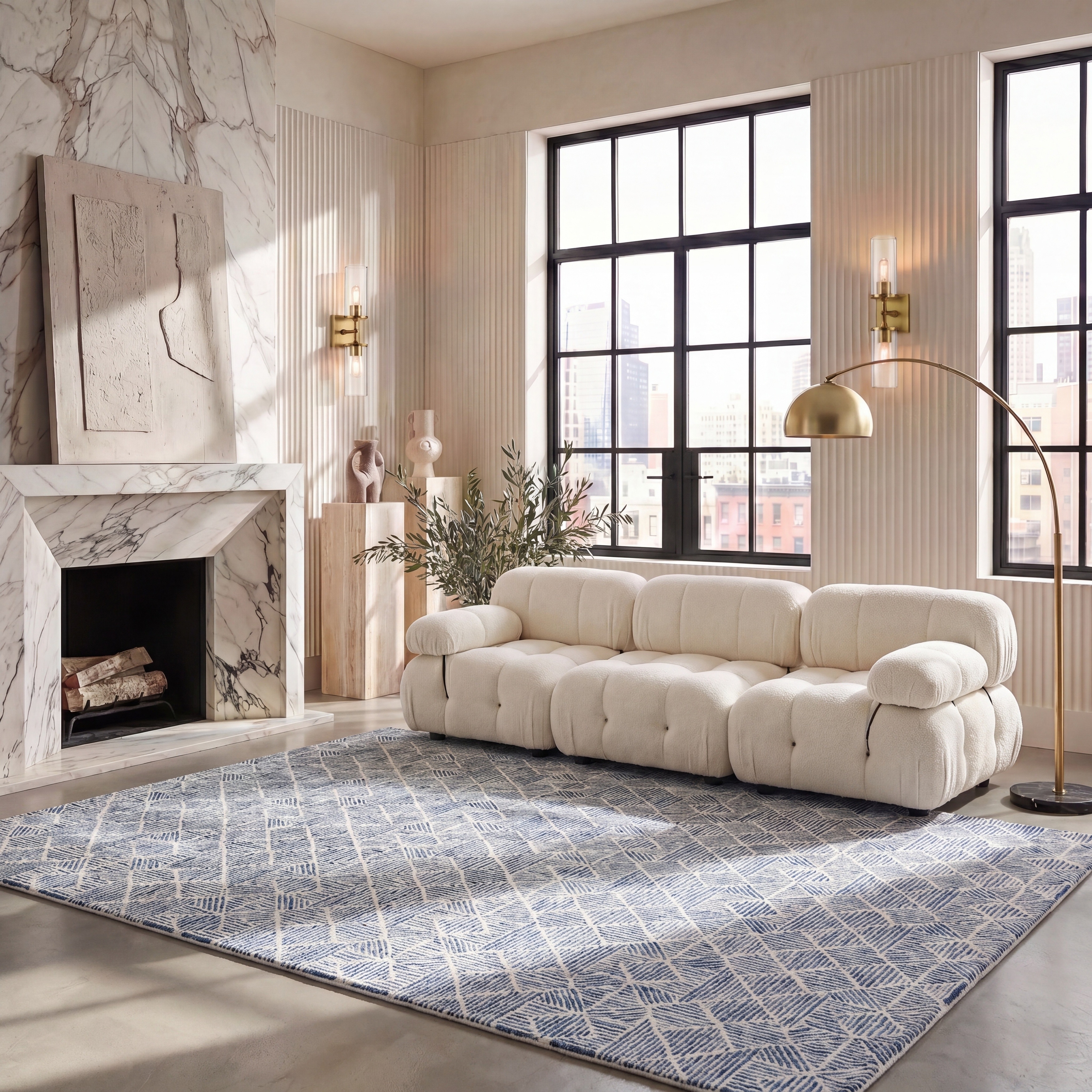 SAFAVIEH Handmade Abstract Harmanna Modern Wool Rug