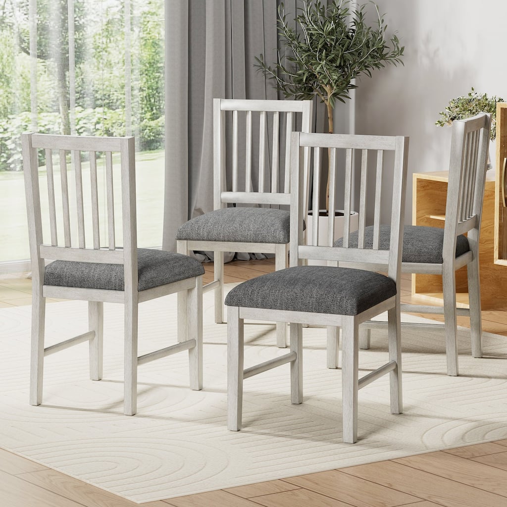 VECELO Modern Dining Chairs, Farmhouse Kitchen Chairs Set of 2/4/6, Kitchen Dining Chairs with Sturdy Solid Wood Frame