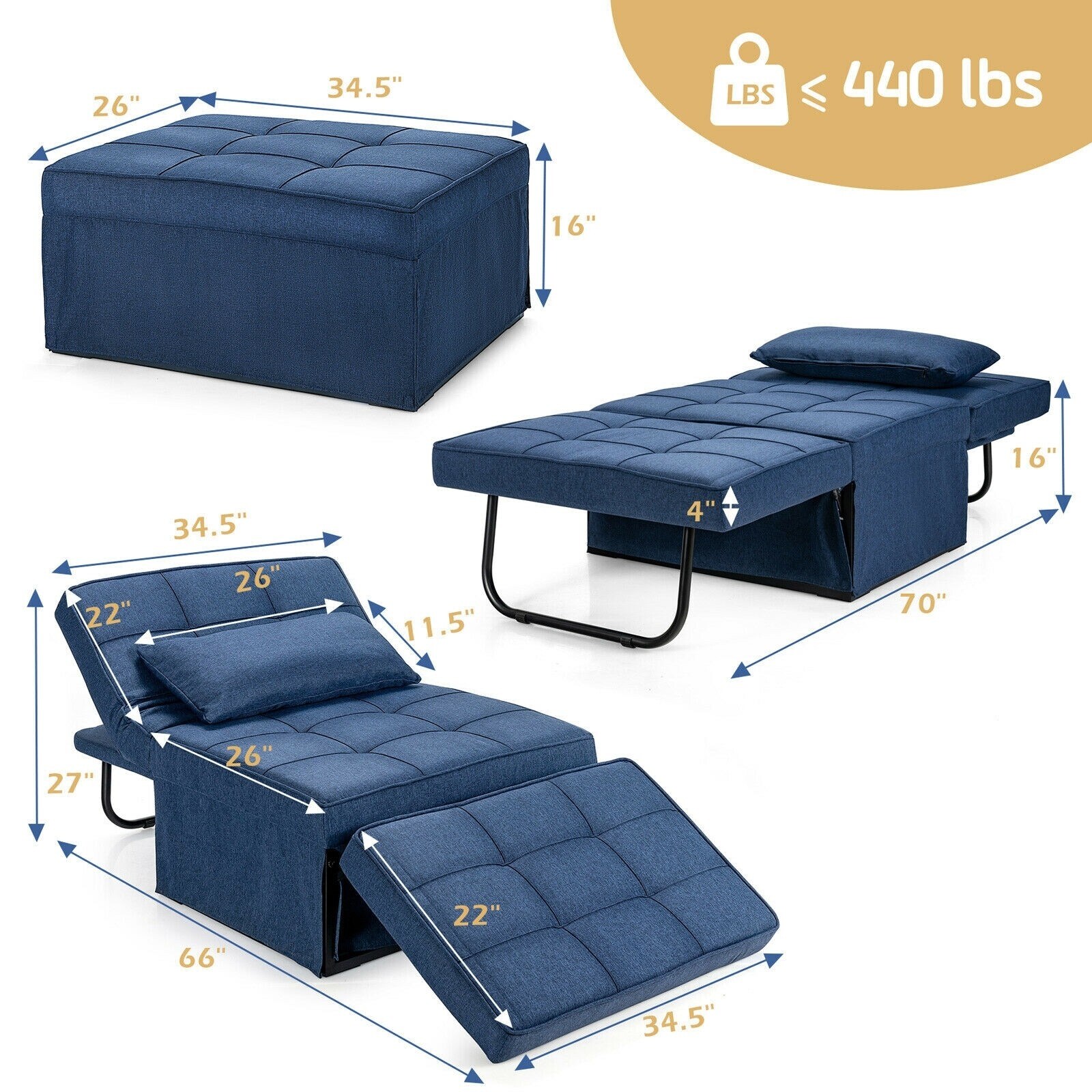 Fold out hotsell bed footstool