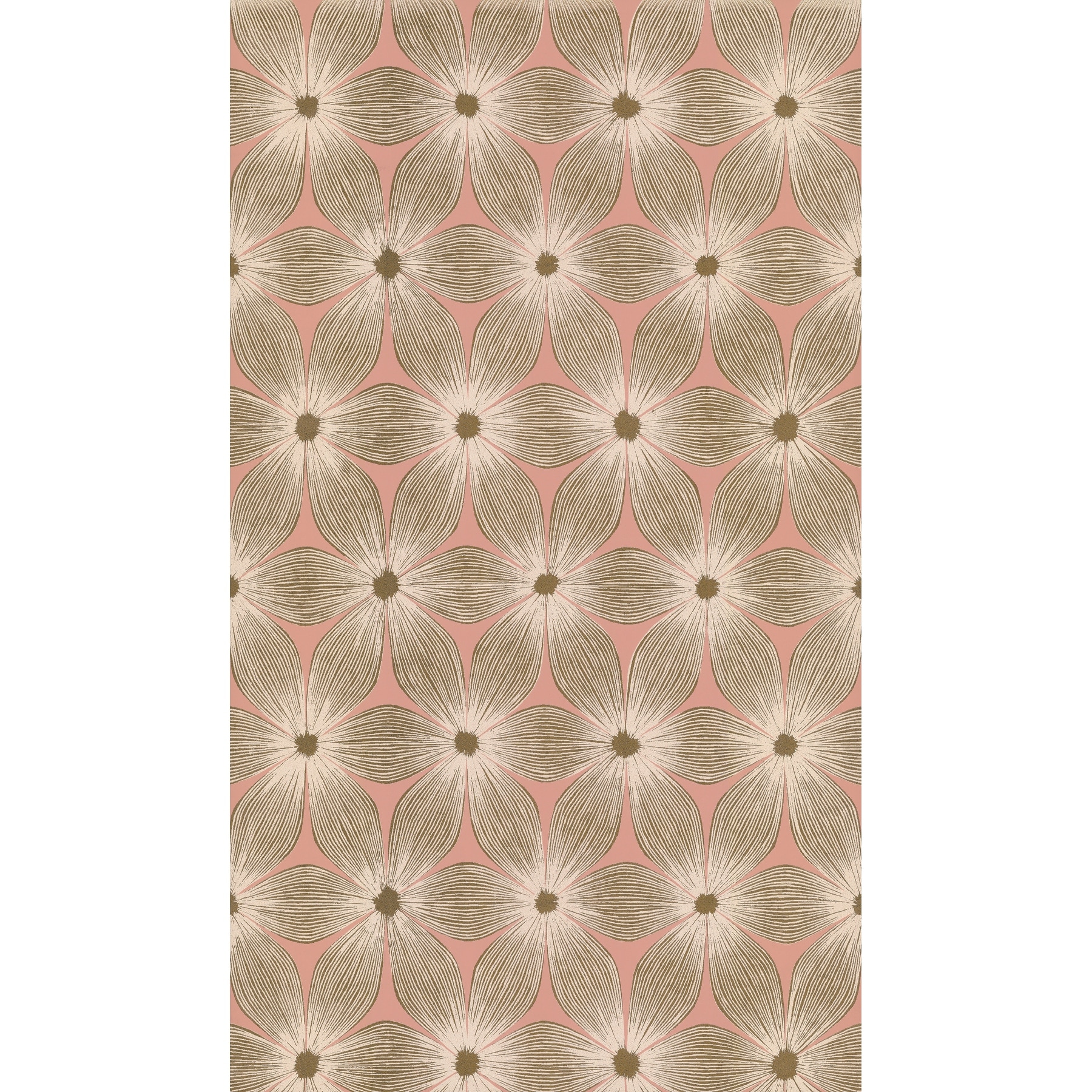 Candice Olson Everlasting Coral & Gold Wallpaper