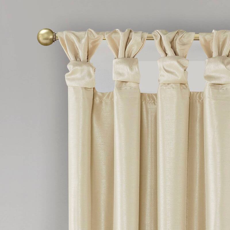Madison Park Natalie Twist Tab Total Blackout Window Curtain Panel