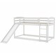 preview thumbnail 14 of 29, Low Bunk Beds with Ladder,Twin over Twin Bunk Bed with Convertible Slide and Ladder