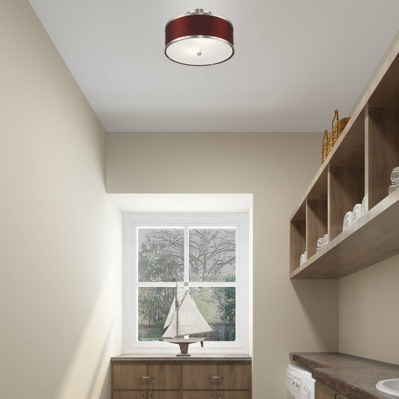 Livex Lighting 2-light Fabric Shade Ceiling Mount, 60422, 62627, 60412, 60402
