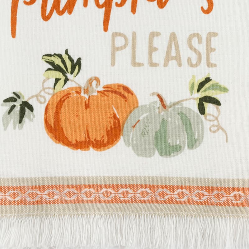 Autumn Pumpkins Printed Dishtowel (Set of 2)
