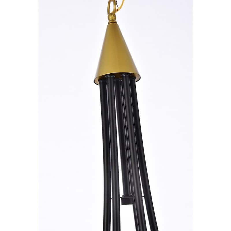 Chloe 42 inch Pendant - N/A - Black and Brass