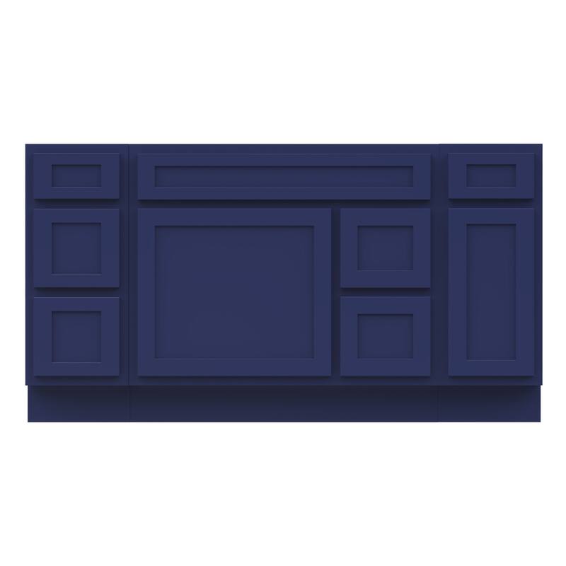 Vanity Art 60" Oak Freestanding Bathroom Vanity Cabinet without Top