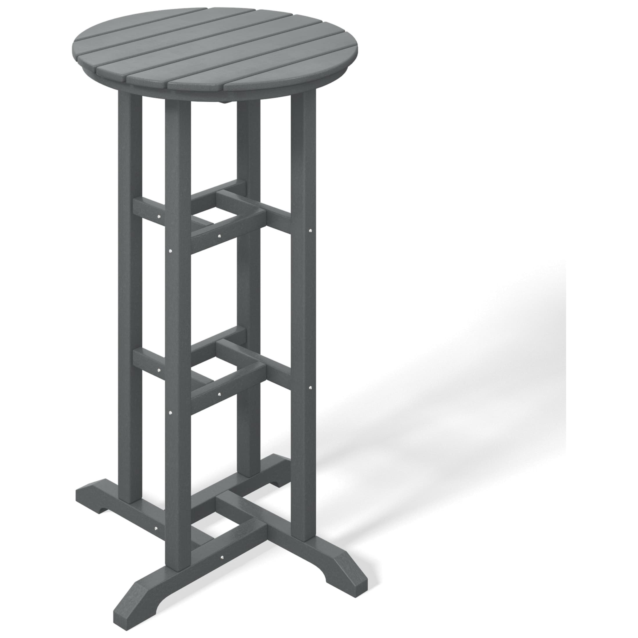Laguna Hdpe All Weather Outdoor Patio 24" Round Bar Bistro Table