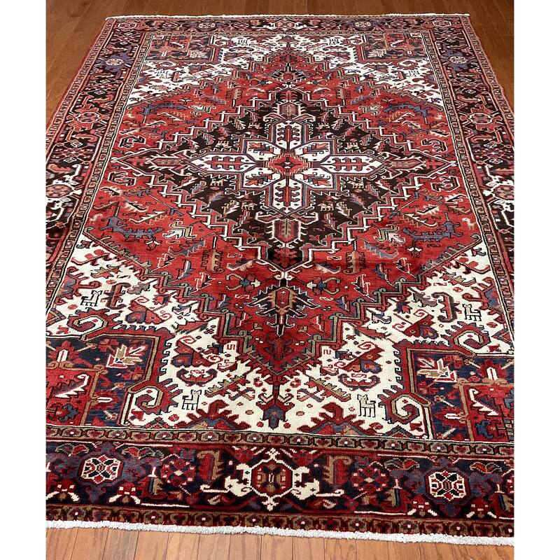 HERAT ORIENTAL Handmade Fine Heriz Wool Rug - 7'2" x 9'7"