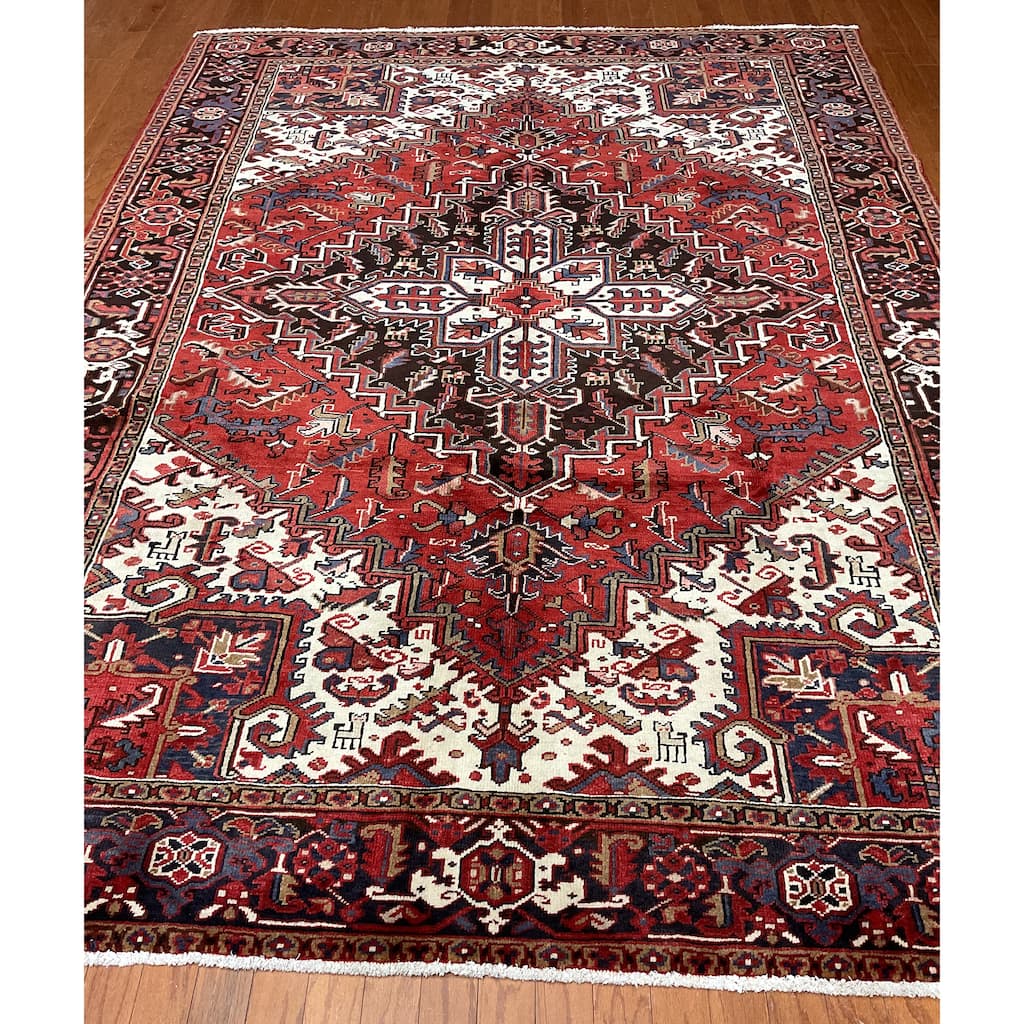 HERAT ORIENTAL Handmade Fine Heriz Wool Rug - 7'2" x 9'7"