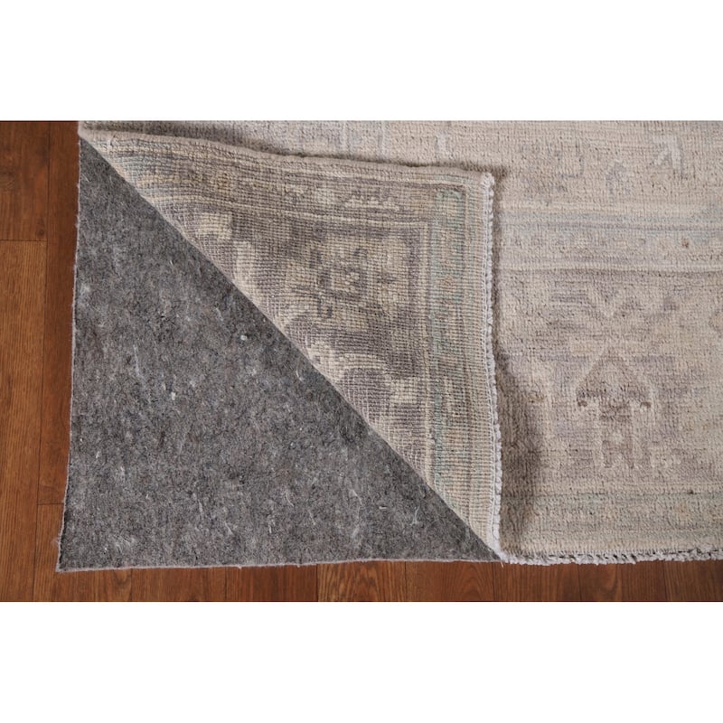 Hand Knotted Oriental 100% Wool Carpet Transitional All-Over Brown Oushak Area Rug - 6' 1'' X 4' 0''