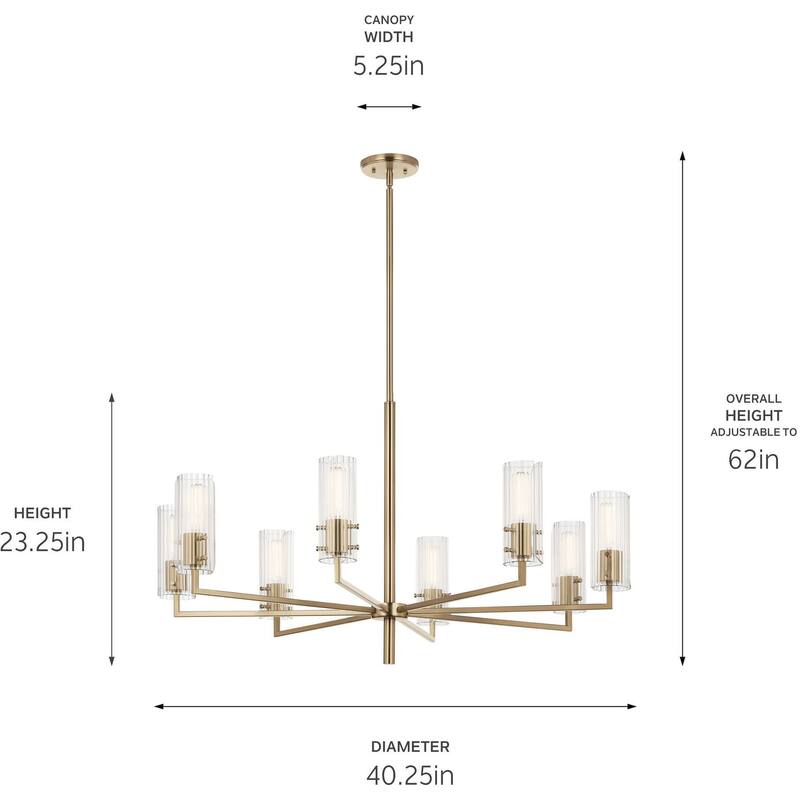 Kichler 52680 Velestino 8 Light 41" Wide Chandelier