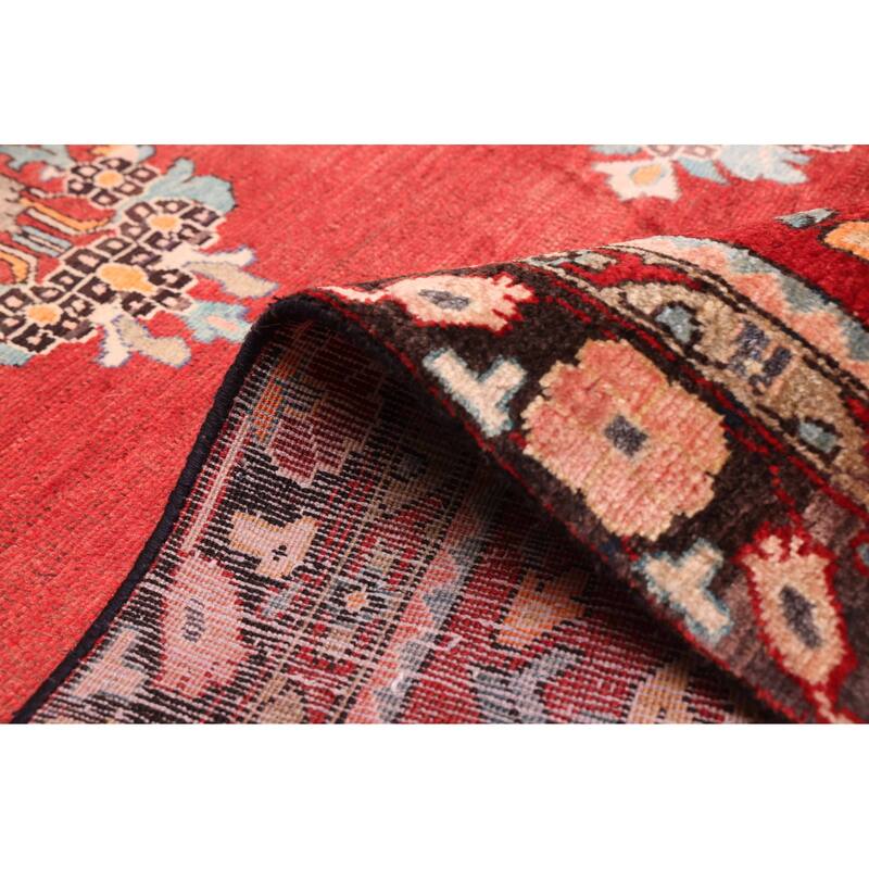 ECARPETGALLERY Hand-knotted Andelz Red Wool Rug - 4'0 x 12'10
