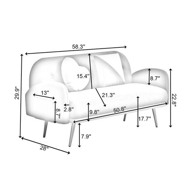 58" Velvet Pink Upholstered Sofa On Sale Bed Bath & Beyond 38237907