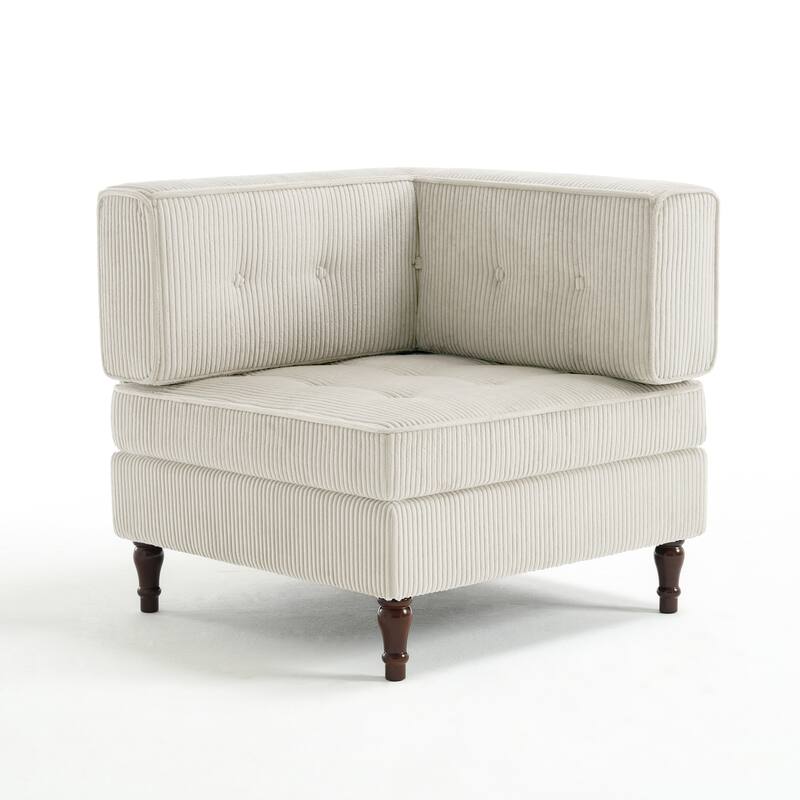UIXE Corduroy Modular Corner Sofa Lounge Corner Arm Chair