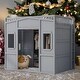 preview thumbnail 1 of 8, Elegant Full Size House Loft Bed With Ladder and Wardrobe, Health and Comfort, Sturdy Construction & Safety Guaranteed, Grey Grey