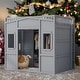 preview thumbnail 12 of 18, Full Size House Loft Bed With Ladder and Wardrobe, Stability, White