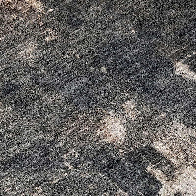 Machine Washable Indoor/ Outdoor Abstract Contemporary Chantille Rug