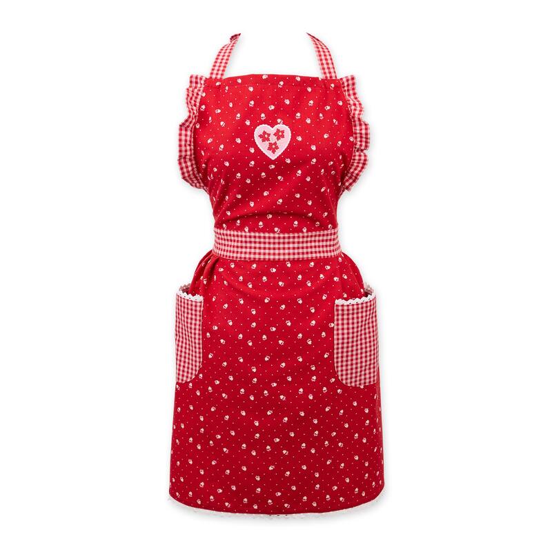 Design Imports Sweetheart Floral Embellished Apron