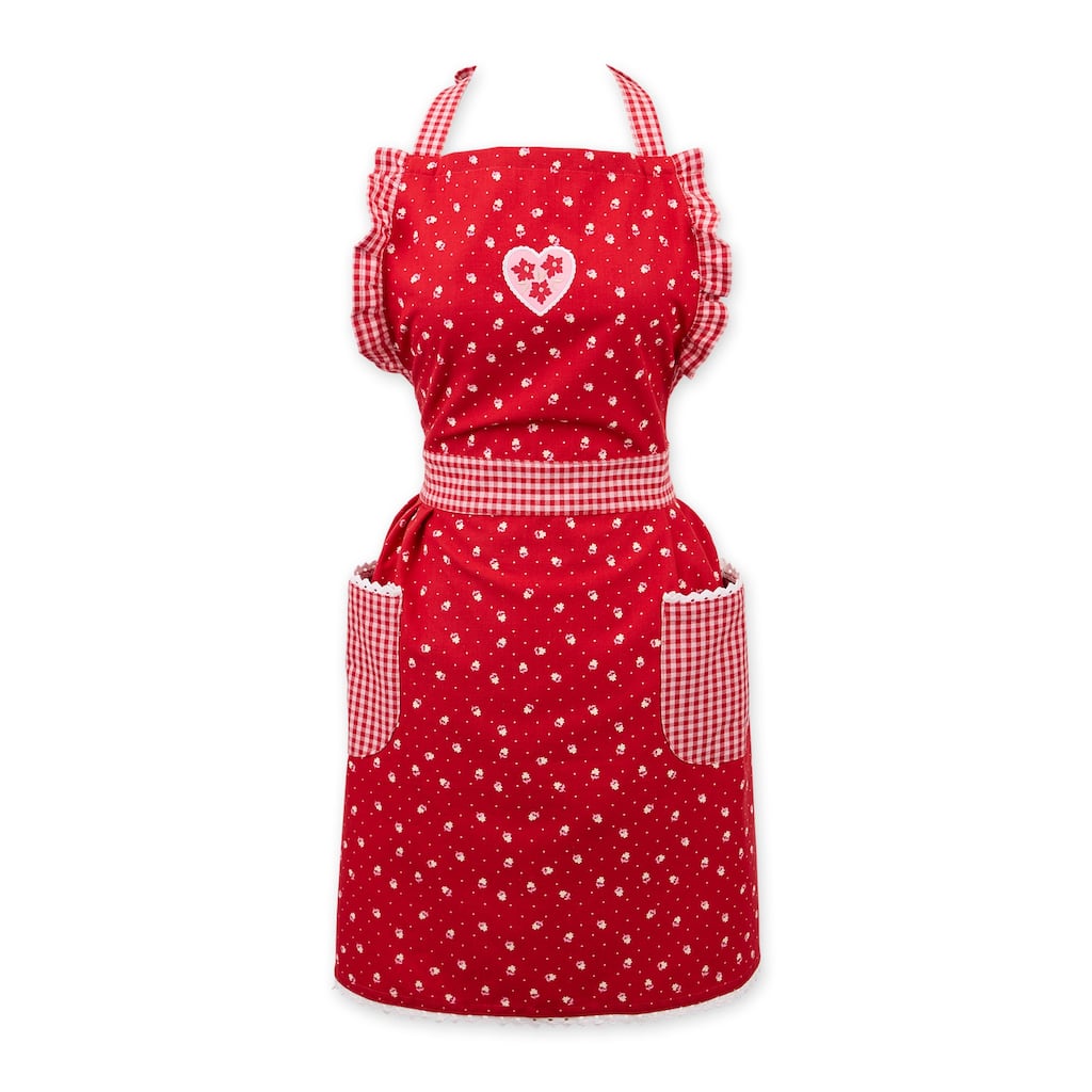 Design Imports Sweetheart Floral Embellished Apron
