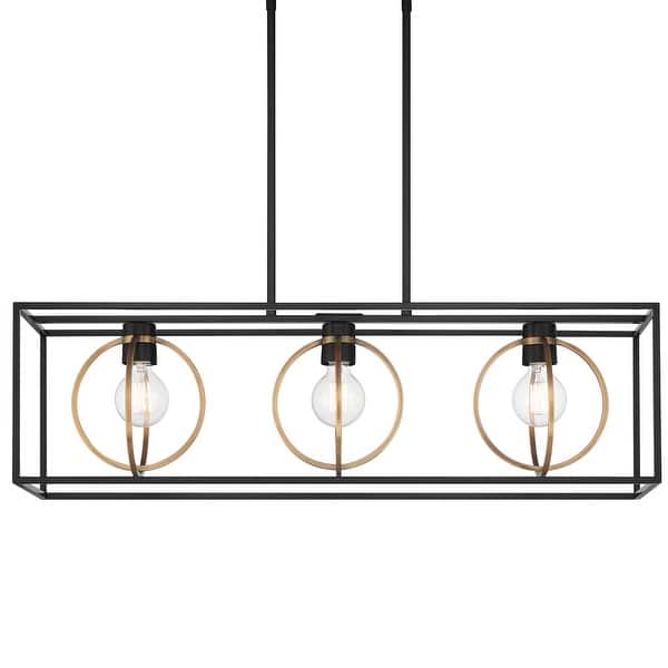 slide 2 of 4, Designers Fountain D276M-IS Kew Gardens 3 Light 36" Wide Linear Matte Black