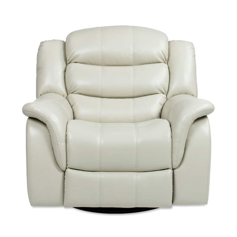 Rover 41.5" Faux Leather Manual Swivel Glider Recliner